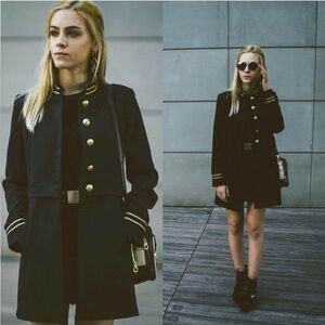 Zara Mandarin Collar Frock Coat  XS